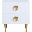 Home Square 3-Piece Set with Velvet King Bed and 2 Metal Nightstands