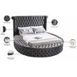 Home Square 3-Piece Set with Luxus Gray Velvet King Bed & 2 Bali Nightstands