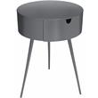 Home Square 2-Piece Set with Luxus Gray Velvet Twin Bed & Bali Nightstand