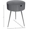 Home Square 2-Piece Set with Luxus Gray Velvet Twin Bed & Bali Nightstand