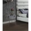 Home Square 2-Piece Set with Luxus Gray Velvet Twin Bed & Bali Nightstand