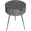 Home Square 2-Piece Set with Luxus Gray Velvet Twin Bed & Bali Nightstand