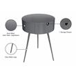 Home Square 2-Piece Set with Luxus Gray Velvet Twin Bed & Bali Nightstand