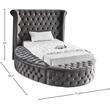 Home Square 2-Piece Set with Luxus Gray Velvet Twin Bed & Bali Nightstand