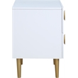 Home Square 3-Piece Set with Metal Dresser and 2 Nightstands in Rich White