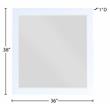 Home Square 2-Piece Set with Metal Dresser and Mirror in Rich White