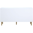 Home Square 2-Piece Set with Metal Dresser and Mirror in Rich White