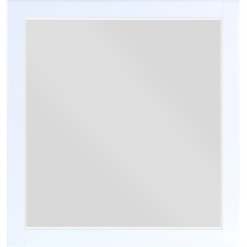 Home Square 2-Piece Set with Metal Dresser and Mirror in Rich White