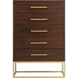 Home Square 2-Piece Set with Maxine Chest and Dresser in Dark Cherry Finish