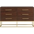 Home Square 2-Piece Set with Maxine Chest and Dresser in Dark Cherry Finish