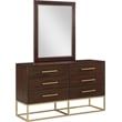 Home Square 2-Piece Set with Maxine Chest and Dresser in Dark Cherry Finish