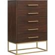 Home Square 2-Piece Set with Maxine Chest and Dresser in Dark Cherry Finish
