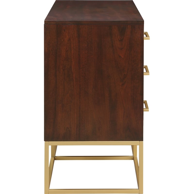 Home Square 2-Piece Set with Maxine Chest and Dresser in Dark Cherry Finish