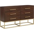 Home Square 2-Piece Set with Maxine Chest and Dresser in Dark Cherry Finish