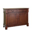 Home Square 2-Piece Set with Aspen Rustic Buffet & Brown Nightstand