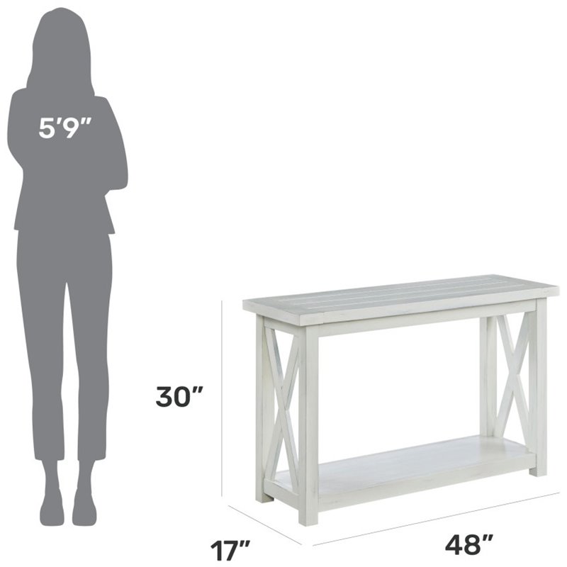 Home Square 2-Piece Set with Seaside Lodge Hall Tree and Console Table