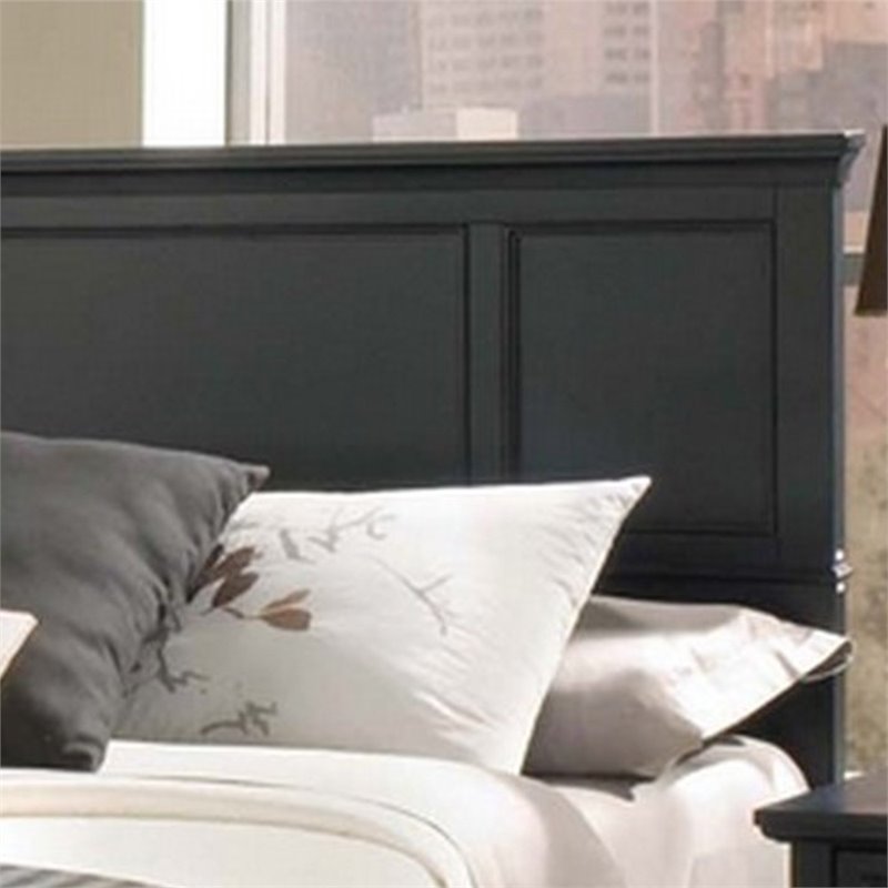 Home Square 2-Piece Set with Bedford King Bed & Nightstand in Black