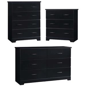 home square 3-piece set with 2 chests and 6 drawer dresser