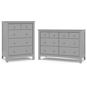 home square 2-piece set with 4-drawer chest & 6-drawer dresser