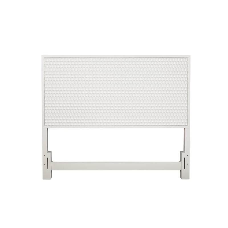 Home Square 2-Piece Set with King Headboard and 7 Drawer Dresser in White