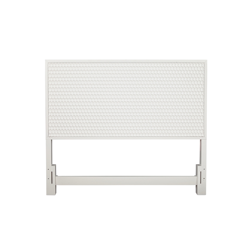 Home Square 2-Piece Set with King Headboard and Bar Cabinet in White