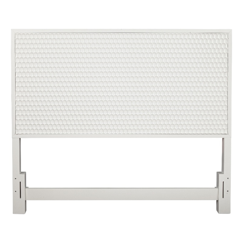 Home Square 2-Piece Set with Full Headboard and Bar Cabinet in White