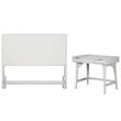 Home Square 2-Piece Set with Full Headboard and Bedroom Vanity in White