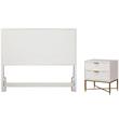 Home Square 2-Piece Set with California King Headboard & Nightstand in White