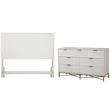 Home Square 2-Piece Set with California King Headboard & Dresser in White
