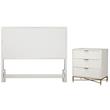 Home Square 2-Piece Set with California King Headboard & 3 Drawer Accent Chest