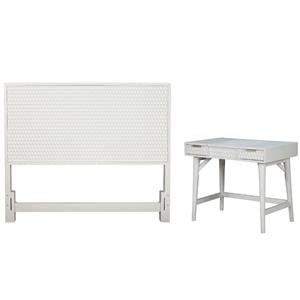 Home Square 2-Piece Set with California King Headboard & Bedroom Vanity