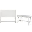 Home Square 2-Piece Set with California King Headboard & Large Wood Desk
