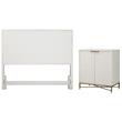 Home Square 2-Piece Set with Queen Headboard & Bar Cabinet in White