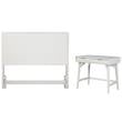 Home Square 2-Piece Set with Queen Headboard & Mini Wood Desk in White