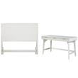 Home Square 2-Piece Set with Queen Headboard & Large Wood Desk in White
