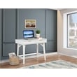 Home Square 2-Piece Set with Queen Panel Bed & Mini Wood Desk in White