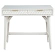Home Square 2-Piece Set with Queen Panel Bed & Mini Wood Desk in White