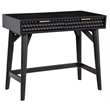 Home Square 2-Piece Set with TV Console and Mini Wood Desk in Black