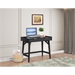 Home Square 2-Piece Set with TV Console and Mini Wood Desk in Black
