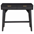 Home Square 2-Piece Set with TV Console and Mini Wood Desk in Black