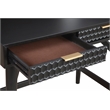 Home Square 2-Piece Set with TV Console and Mini Wood Desk in Black