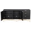 Home Square 2-Piece Set with Seven Drawer Dresser and TV Console in Black