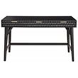 Home Square 2-Piece Set with 3 Drawer Small Chest and Large Wood Desk in Black