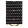 Home Square 4-Piece Set with 5 Drawer Chest & 2 Nightstands & TV Console