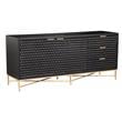 Home Square 4-Piece Set with 5 Drawer Chest & 2 Nightstands & TV Console