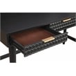 Home Square 4-Piece Set with 7 Drawer Dresser & 2 Nightstands & Large Wood Desk