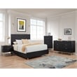 Home Square 4-Piece Set with 7 Drawer Dresser & 2 Nightstands & Large Wood Desk
