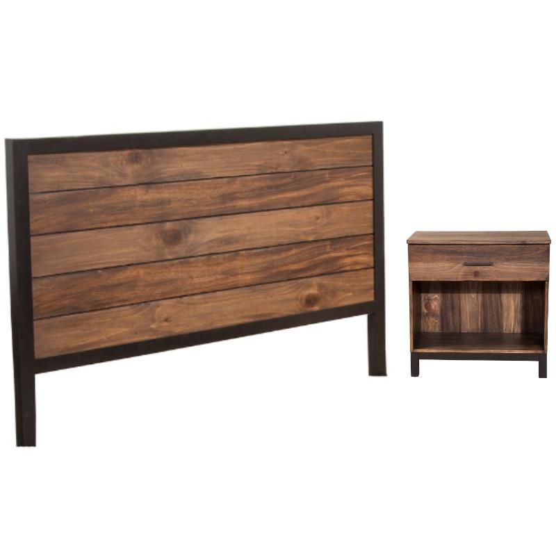 Home Square 2-Piece Set with Weston California King Headboard & Nightstand