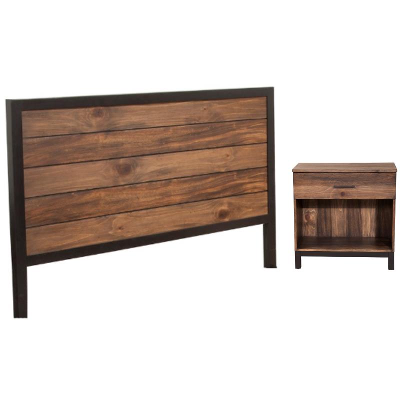 Home Square 2-Piece Set with Weston Standard King Headboard & Nightstand