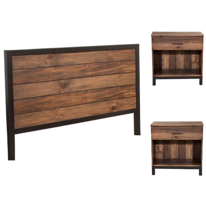 Home Square 3-Piece Set with Weston California King Headboard & 2 Nightstands